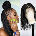 BeautyBuyGen × Alice Spring | Knotless Boho Box Braid Bob Full Lace Wig (Curly Ends)