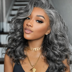 BeautyBuyGen × Sassoon BoB | Pepper Gray Body Wave HD Glueless Wear-and-Go Wig