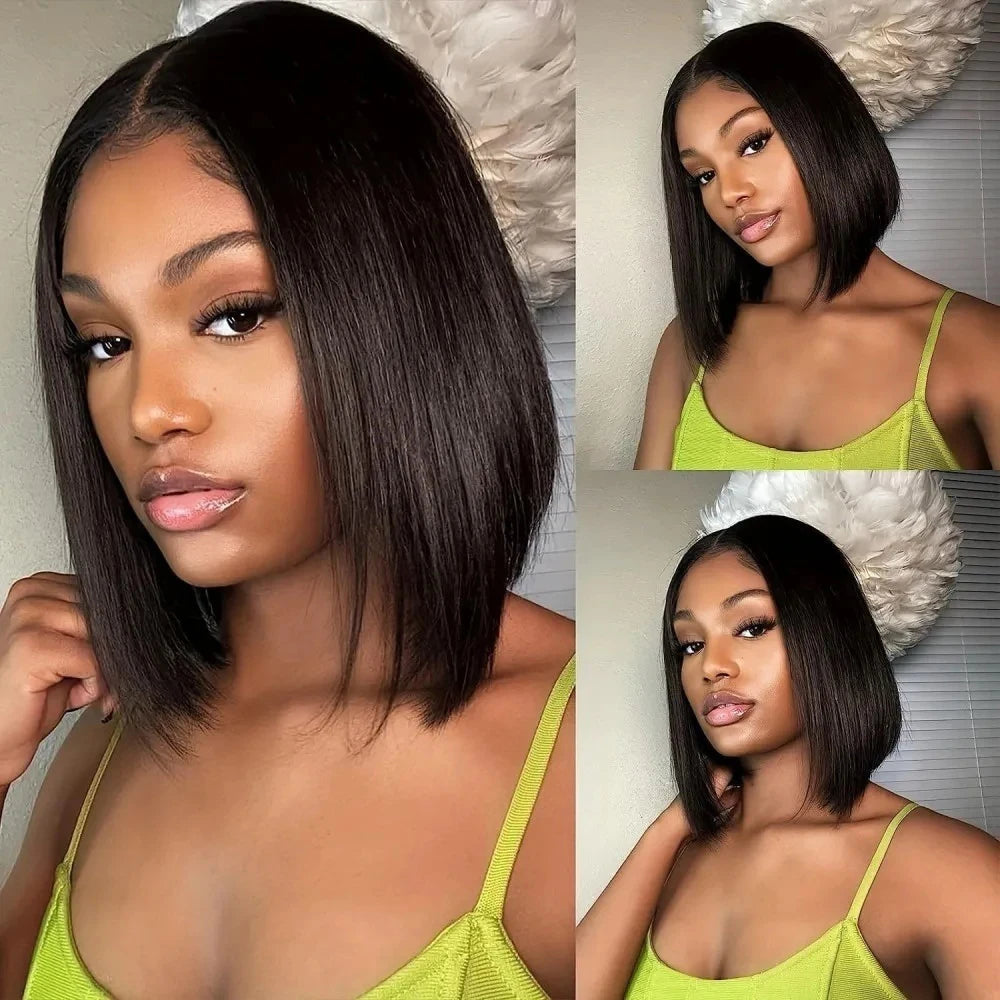 BeautyBuyGen × MOMO | Bone Straight HD Lace Bob Wig (12–14”)