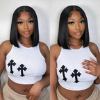 BeautyBuyGen × MOMO | Bone Straight Bob Wig (13×4 Lace Front or 4×4 Closure, 14–16”)