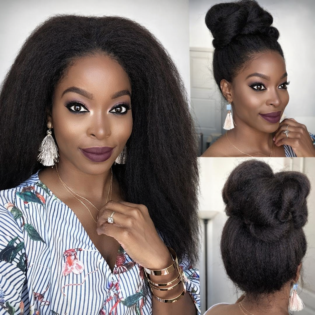 Kinky Straight 360 HD Lace Human Hair Wig - Full Lace - Pre-Plucked | BeautyBuyGen