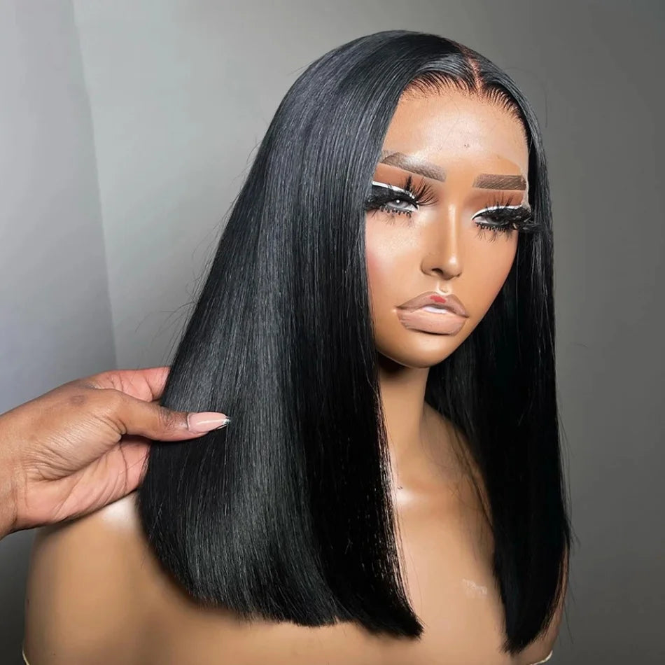 BeautyBuyGen × MOMO | Bone Straight Bob Wig (13×4 Lace Front or 4×4 Closure, 14–16”)