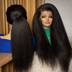 Kinky Straight 360 HD Lace Human Hair Wig - Full Lace - Pre-Plucked | BeautyBuyGen