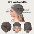 Body Wave Highlight HD Lace Frontal Human Hair Wig - P1B/30 - 250% Density | BeautyBuyGen