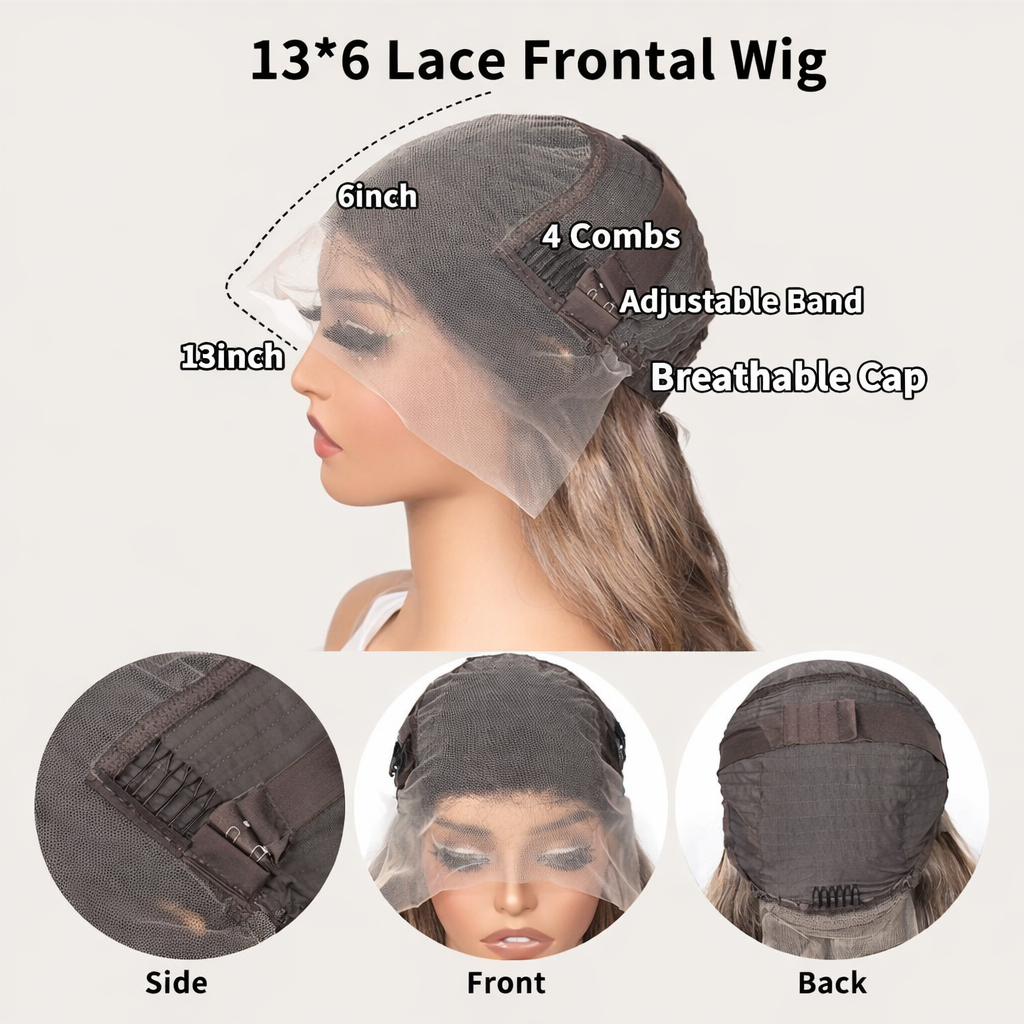 Body Wave Highlight HD Lace Frontal Human Hair Wig - P1B/30 - 250% Density | BeautyBuyGen