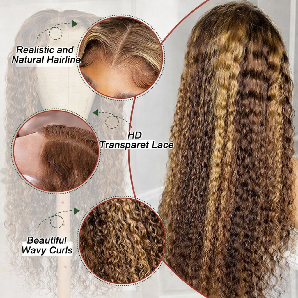 Deep Wave 360 HD Lace Human Hair Wig - Full Lace Drawstring | BeautyBuyGen
