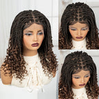 BeautyBuyGen × Alice Spring | Knotless Boho Box Braid Bob Full Lace Wig (Curly Ends)