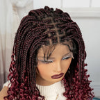 BeautyBuyGen × Alice Spring | Knotless Boho Box Braid Bob Full Lace Wig (Curly Ends)