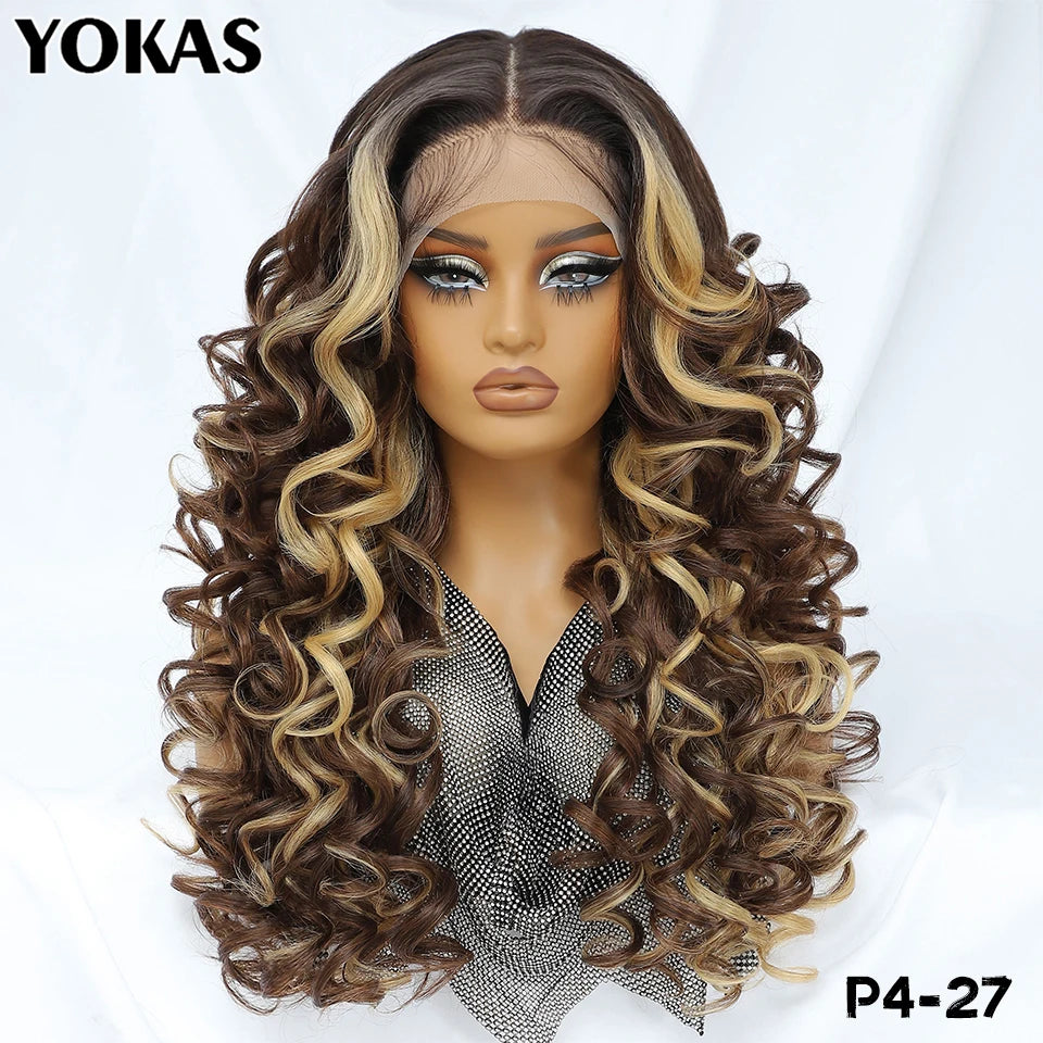 BeautyBuyGen × YOKAS | 24” Latisha Curly Lace Frontal Wig (13×6, Pre-Plucked)