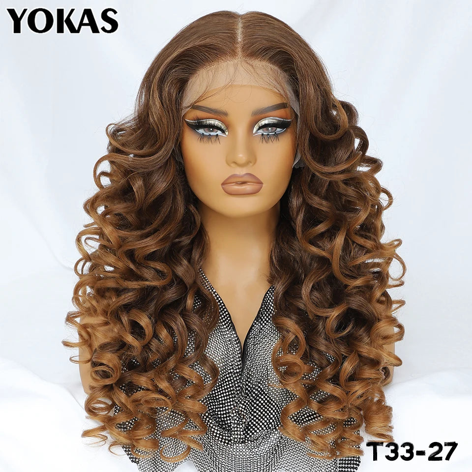 BeautyBuyGen × YOKAS | 24” Latisha Curly Lace Frontal Wig (13×6, Pre-Plucked)