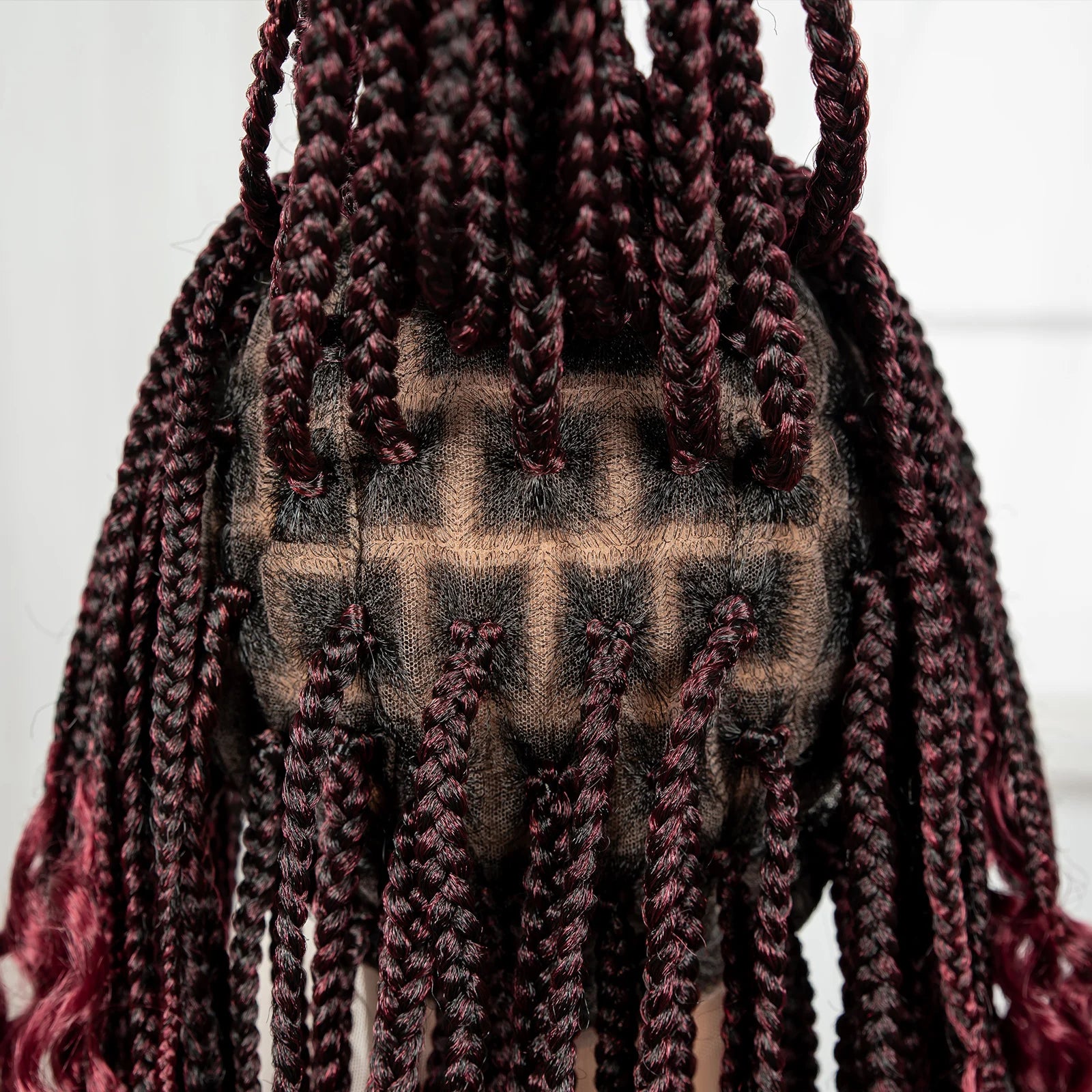 BeautyBuyGen × Alice Spring | Knotless Boho Box Braid Bob Full Lace Wig (Curly Ends)