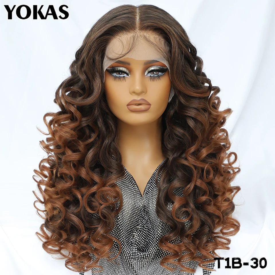 BeautyBuyGen × YOKAS | 24” Latisha Curly Lace Frontal Wig (13×6, Pre-Plucked)