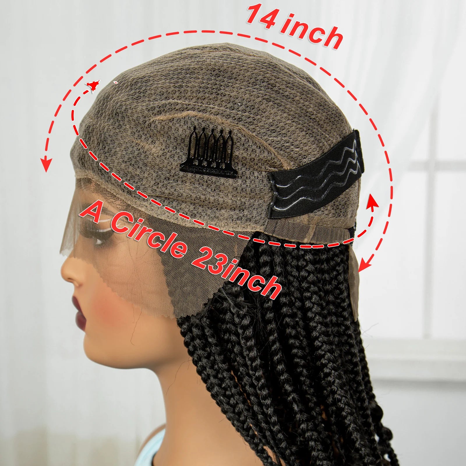 BeautyBuyGen × Alice Spring | Knotless Boho Box Braid Bob Full Lace Wig (Curly Ends)