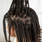 BeautyBuyGen × Alice Spring | Knotless Boho Box Braid Bob Full Lace Wig (Curly Ends)