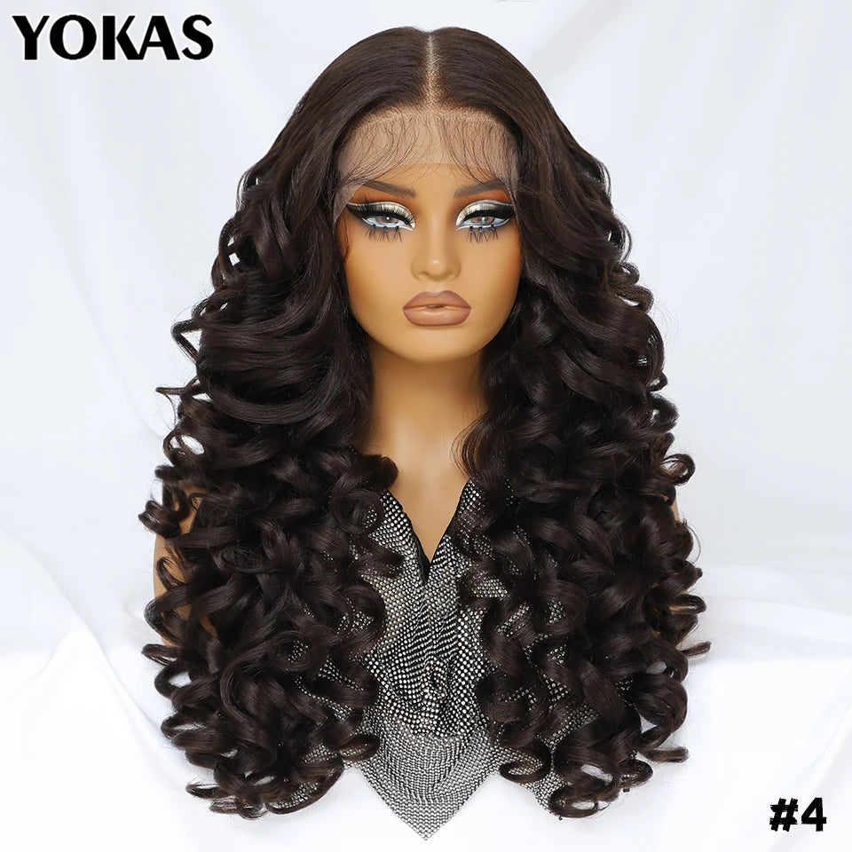 BeautyBuyGen × YOKAS | 24” Latisha Curly Lace Frontal Wig (13×6, Pre-Plucked)