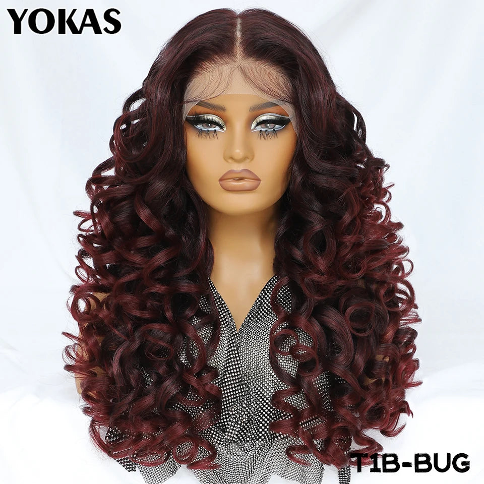 BeautyBuyGen × YOKAS | 24” Latisha Curly Lace Frontal Wig (13×6, Pre-Plucked)