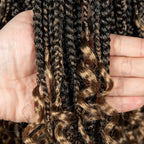 BeautyBuyGen × Alice Spring | Knotless Boho Box Braid Bob Full Lace Wig (Curly Ends)