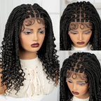 BeautyBuyGen × Alice Spring | Knotless Boho Box Braid Bob Full Lace Wig (Curly Ends)