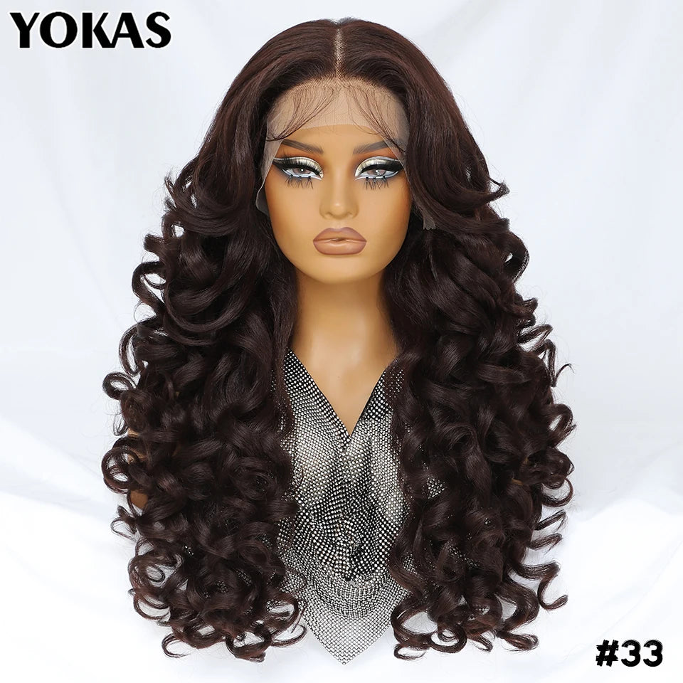BeautyBuyGen × YOKAS | 24” Latisha Curly Lace Frontal Wig (13×6, Pre-Plucked)