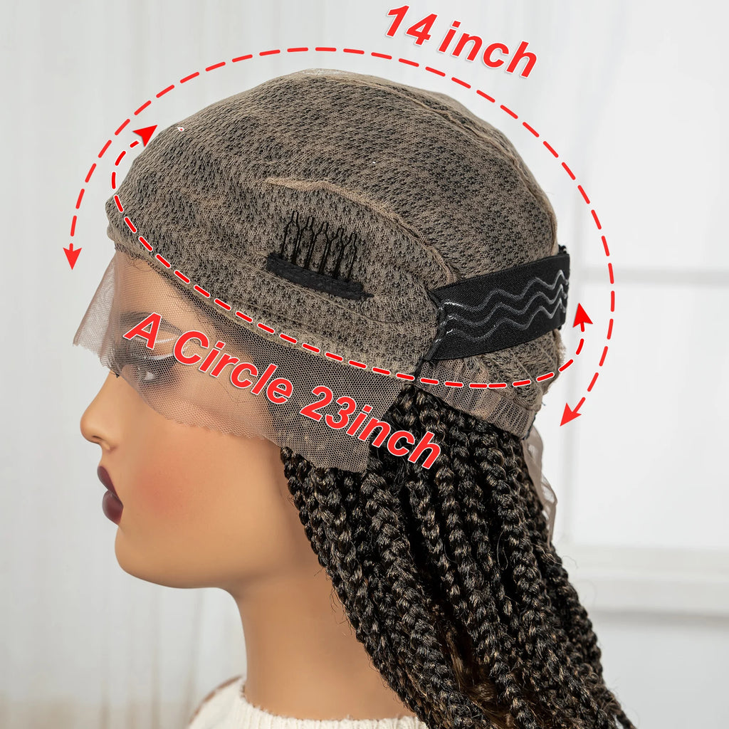 BeautyBuyGen × Alice Spring | Knotless Boho Box Braid Bob Full Lace Wig (Curly Ends)